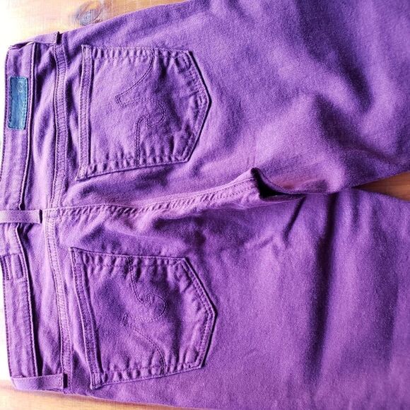 AG Adriano Goldschmied The Stevie Ankle Slim Straight Leg Purple Size 26R - Picture 7 of 15
